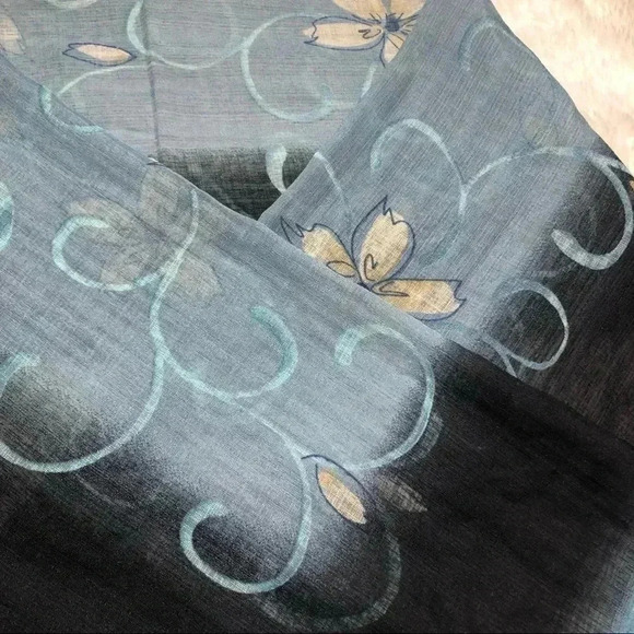 Sheer Scarf  Black, Grey, & Yellow - Picture 4 of 13